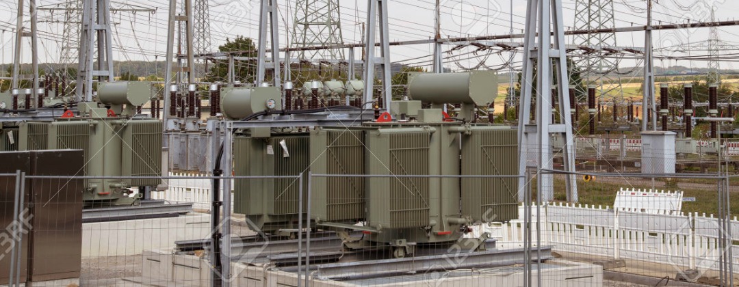MV substation - detail of a electrical substation in Southern Germany